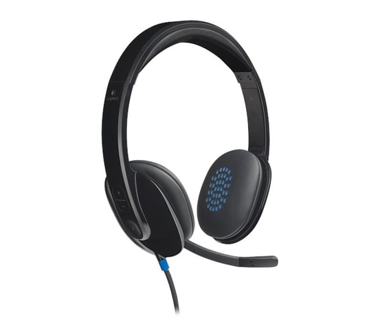 Logitech H540 USB Siyah Kulaküstü Kulaklık (981-000480) - ENC Mikrofon, 180cm USB-A Kablo, Kumanda Kontrol, Güçlü Bas