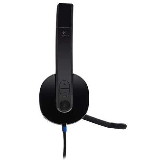 Logitech H540 USB Siyah Kulaküstü Kulaklık (981-000480) - ENC Mikrofon, 180cm USB-A Kablo, Kumanda Kontrol, Güçlü Bas