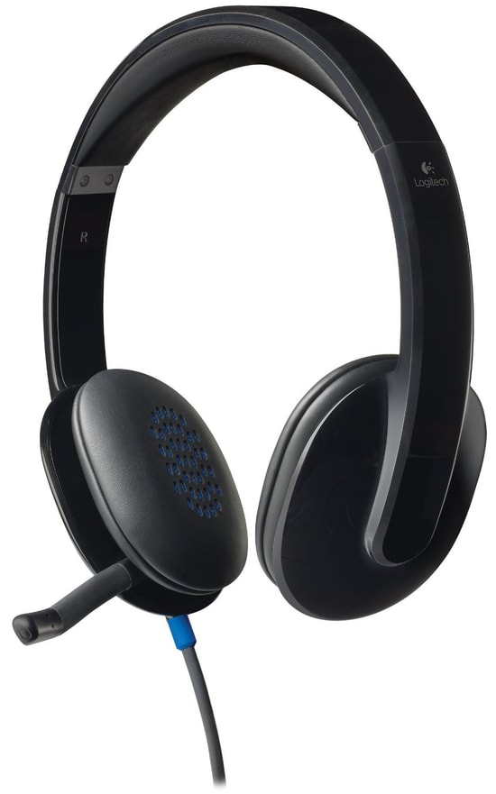 Logitech H540 USB Siyah Kulaküstü Kulaklık (981-000480) - ENC Mikrofon, 180cm USB-A Kablo, Kumanda Kontrol, Güçlü Bas