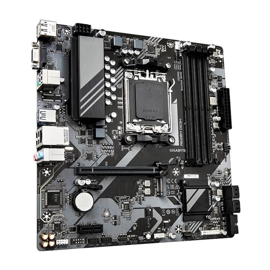 GIGABYTE A620M DS3H Anakart: AMD AM5, DDR5 6400mhz OC, M.2, HDMI, DP, VGA, Type C, 1G LAN, RGB Fusion, MicroATX