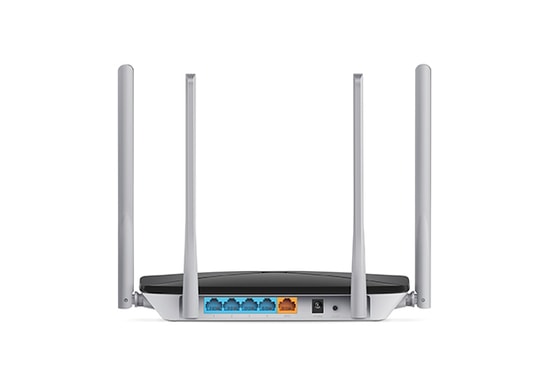 TP-Link Mercusys AC12 Gigabit WiFi 5 Router - Çift Bant, 1200Mbps Hız, 4x100MB/s Port, 4x 5dBi Harici Anten, WAN, DDNS