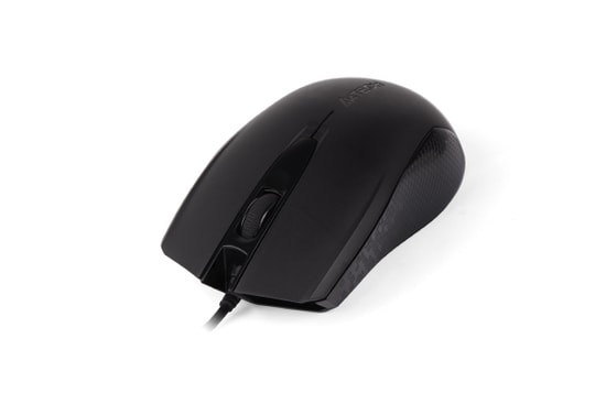 A4 Tech OP-760 V-Track Siyah USB Kablolu Mouse - 1000 DPI Optik Sensör, 3 Tuşlu, Genel Kullanım