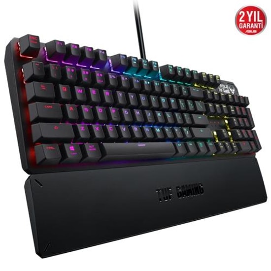ASUS TUF Gaming K3: Aura RGB Red Switch Mekanik Oyuncu Klavyesi Makro Tuşlu, Alüminyum Kasa