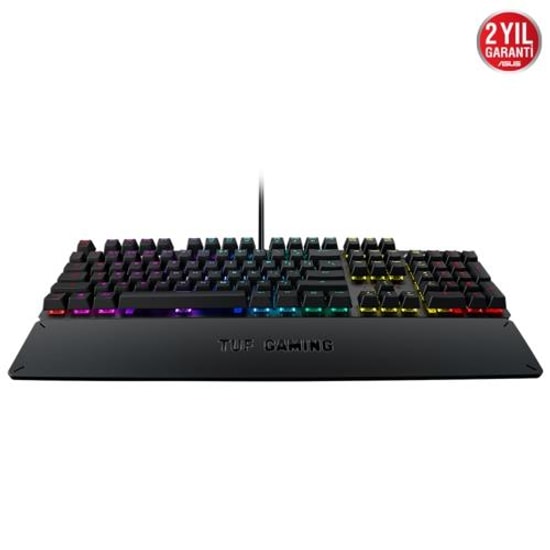 ASUS TUF Gaming K3: Aura RGB Red Switch Mekanik Oyuncu Klavyesi Makro Tuşlu, Alüminyum Kasa