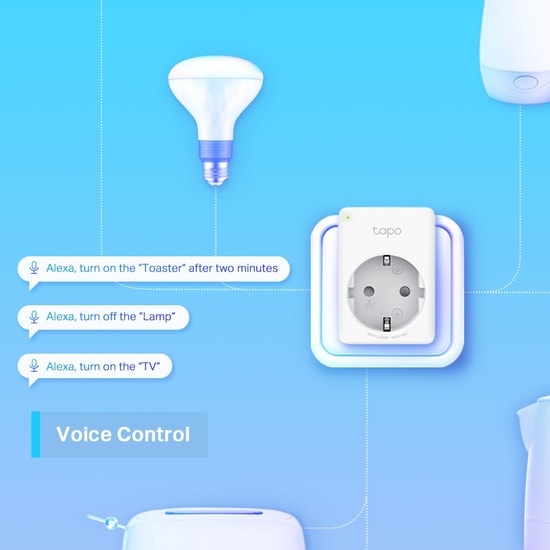TP-Link Tapo P100-1P Mini Akıllı Wi-Fi Priz - 2300W, Uzaktan Kontrol, Zamanlayıcı Özellikli Akıllı Priz