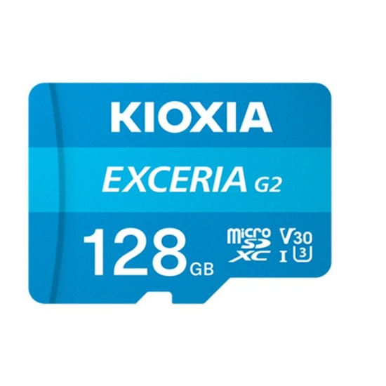 KIOXIA EXCERIA 128GB Micro SD Hafıza Kartı (LMEX2L128GG2) - NAND, C10, 100MB/s 4K, IPX7, V30, Yüksek Performans