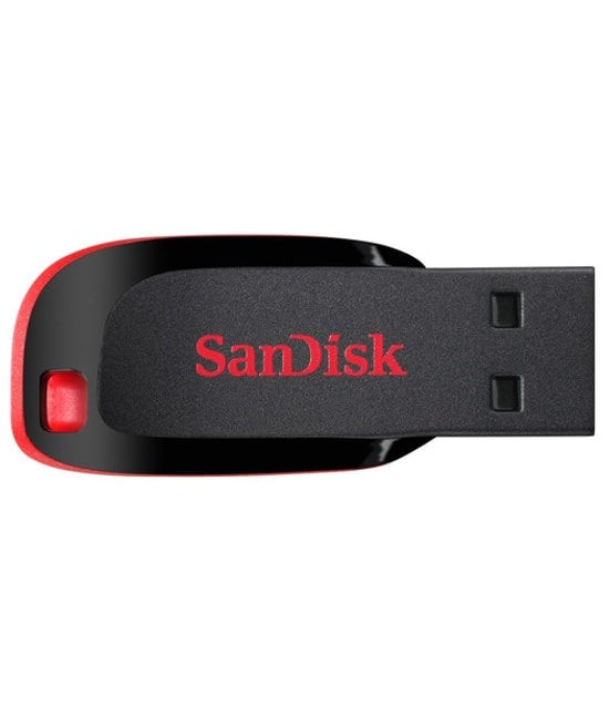 Sandisk Cruzer Blade 64GB USB 2.0 Flash Bellek (SDCZ50-064G-B35) - NAND Depolama, USB Type-A, Kompakt Tasarım