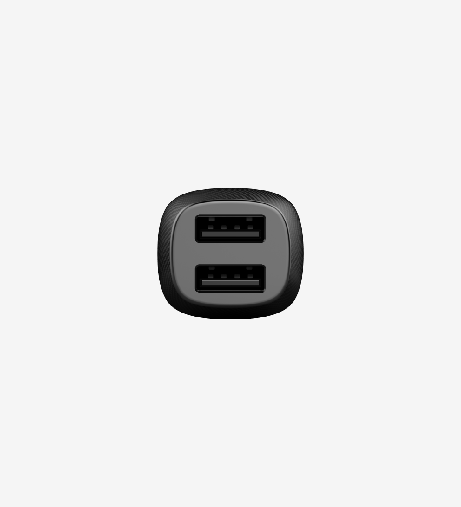 Linktech C493 Safe Karbon Görünümlü Type-C Kablolu 12w Araç Şarj Aleti