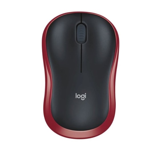 Logitech M185 Kırmızı Siyah Kablosuz Optik Mouse (910-002237) - 1000 DPI, Ergonomik ve Taşınabilir Tasarım