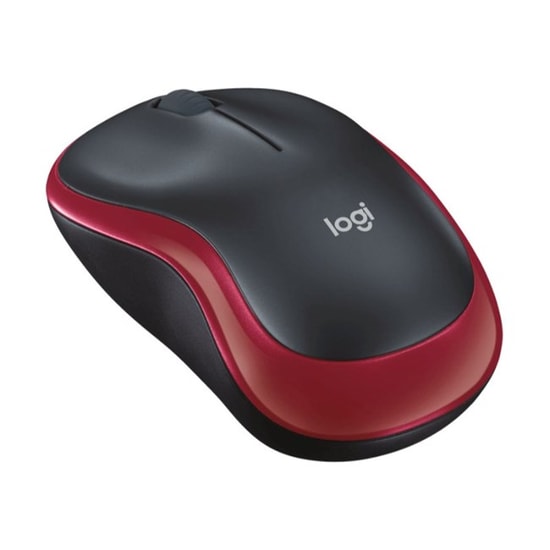 Logitech M185 Kırmızı Siyah Kablosuz Optik Mouse (910-002237) - 1000 DPI, Ergonomik ve Taşınabilir Tasarım