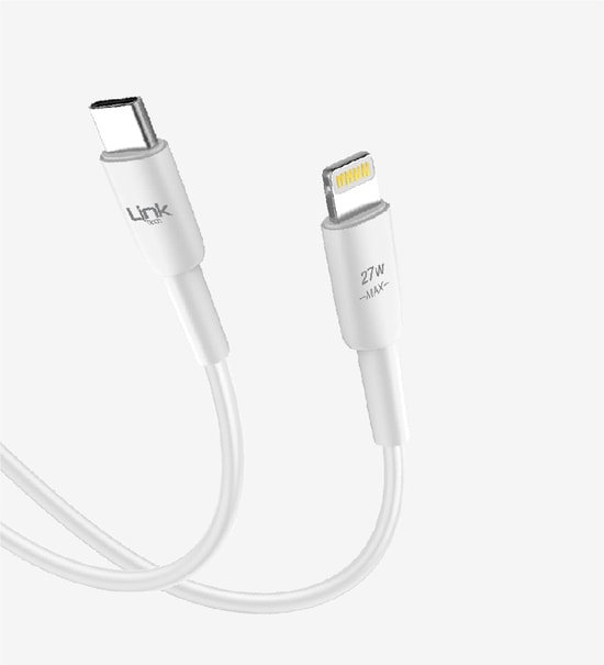 LinkTech K603 Type-C to Lightning Şarj Kablosu - 1 Metre, 27W Hızlı Şarj, PD Destekli Dayanıklı Data Kablosu