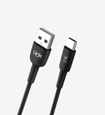Linktech K602 Safe Beyaz 3A USB A - Type C Şarj Kablosu - 480Mbps Veri Hızı, Alüminyum Başlık, 100cm Uzunluk