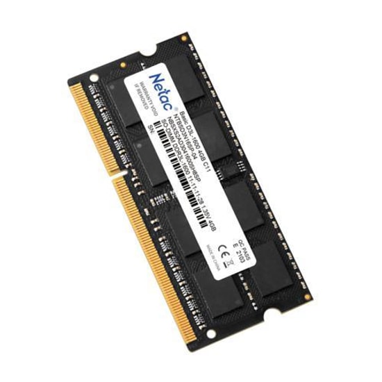 Netac Basic 4GB 1600MHz DDR3L CL11 Notebook RAM Bellek (NTBSD3N16SP-04) - 1.35V Düşük Voltaj