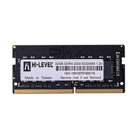 Hi-Level 32GB 3200MHz DDR4 CL22 Notebook RAM Bellek (HLV-SOPC25600D4-32G) - Yüksek Performanslı Laptop Belleği
