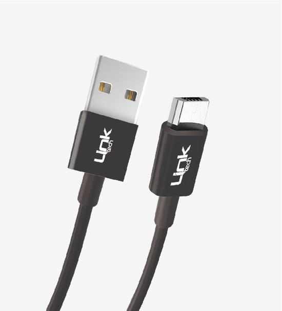 LinkTech K565 Siyah Strong 30cm 2.4A Micro USB Şarj Kablosu (LCA-K565/BLACK) - Powerbank Uyumlu, Hızlı Şarj, 30 cm Siyah