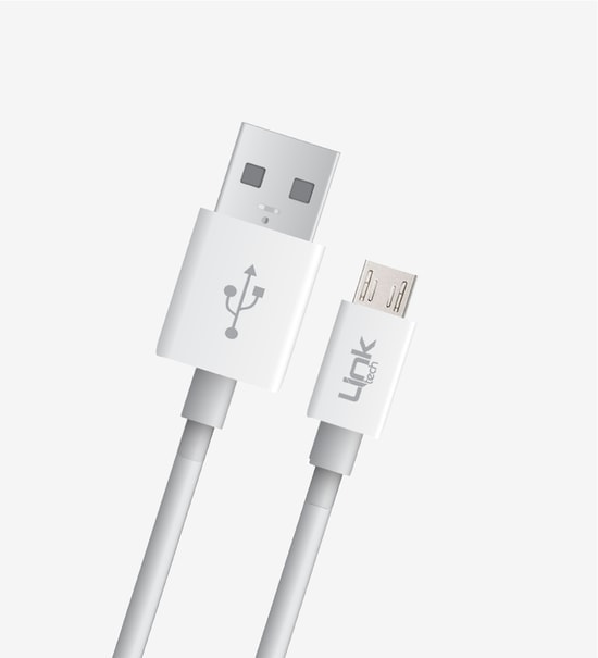 LinkTech K558 Micro USB Beyaz Şarj Kablosu (LCA-K558/WHITE) - 2.4A Hızlı Şarj, 1 Metre Uzunluk, Beyaz Tasarım, Dayanıklı