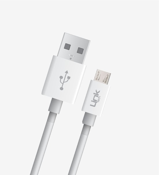 LinkTech K558 Micro USB Beyaz Şarj Kablosu (LCA-K558/WHITE) - 2.4A Hızlı Şarj, 1 Metre Uzunluk, Beyaz Tasarım, Dayanıklı
