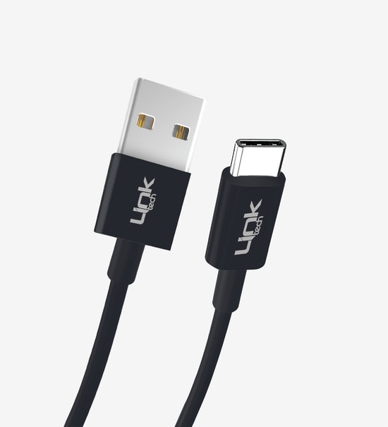 LinkTech K564 Strong 30cm 3A USB to Type-C Siyah Şarj Kablosu - (LCA-K564/BLACK) 30 cm Hızlı Şarj Desteği, Dayanıklı