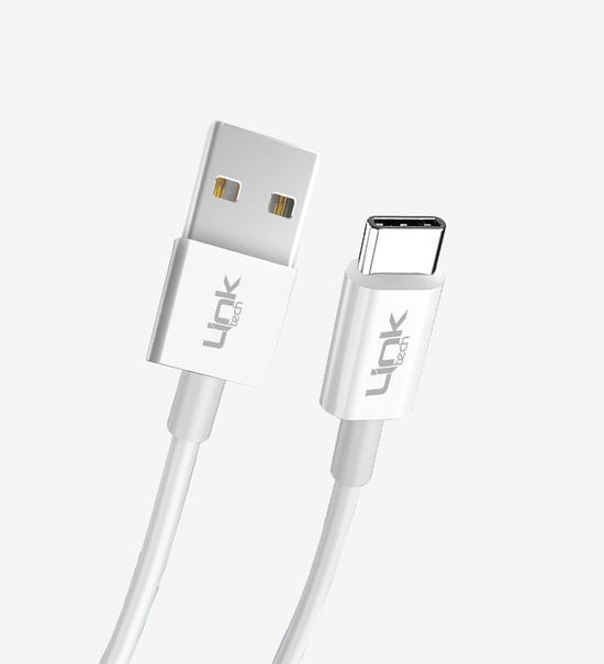 LinkTech K564 Strong 30cm 3A USB to Type-C Siyah Şarj Kablosu - (LCA-K564/BLACK) 30 cm Hızlı Şarj Desteği, Dayanıklı
