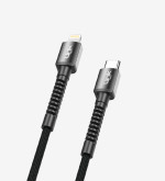 Linktech K599 Safe & Fast 1m 3a Örgülü Pd Type-C Mavi Lightning Şarj Kablosu