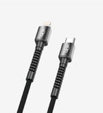 Linktech K599 Safe & Fast 1m 3a Örgülü Pd Type-C Siyah Lightning Şarj Kablosu