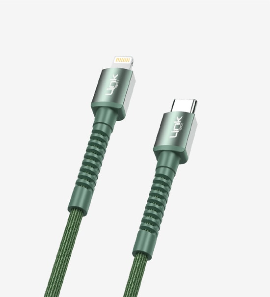 Linktech K599 Safe & Fast 1m 3a Örgülü Pd Type-C Siyah Lightning Şarj Kablosu