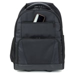 Targus TSB700 Rolling 15.6 inç Notebook Sırt Çantası (TARTSB700) - Tekerlekli, Su Geçirmez, 28L, Ergonomik Siyah