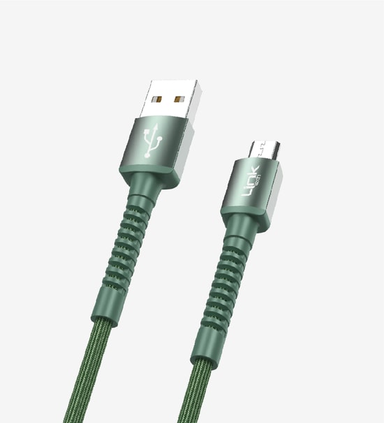 LinkTech K551 Siyah 2.4A 1m Örgülü Metal Başlı Micro USB Şarj Kablosu (LCA-K551/BLACK) - Hızlı Şarj, Dayanıklı Tasarım