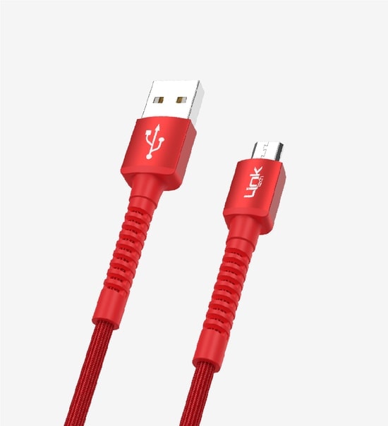 LinkTech K551 Siyah 2.4A 1m Örgülü Metal Başlı Micro USB Şarj Kablosu (LCA-K551/BLACK) - Hızlı Şarj, Dayanıklı Tasarım
