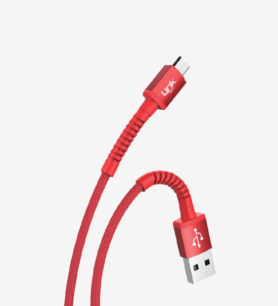LinkTech K551 Siyah 2.4A 1m Örgülü Metal Başlı Micro USB Şarj Kablosu (LCA-K551/BLACK) - Hızlı Şarj, Dayanıklı Tasarım