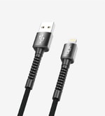 LinkTech K550 Yeşil Lightning Şarj Kablosu (LCA-K550/GREEN) - 1m 3A Örgülü Metal Başlı, Hızlı Şarj, Dayanıklı Kablo