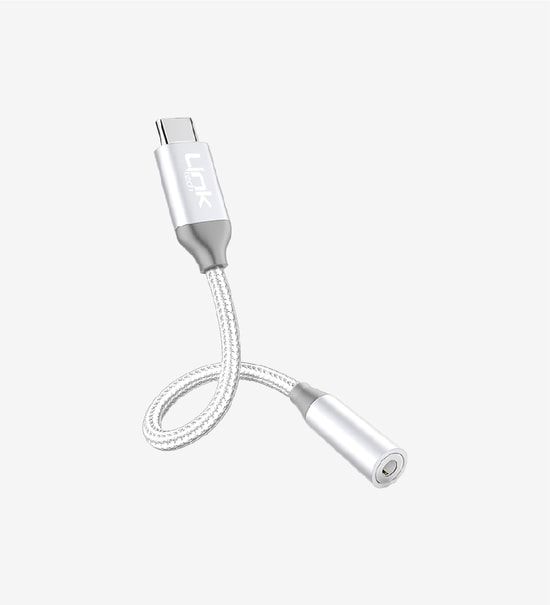 LinkTech LAC-A195 Type-C to 3.5mm Beyaz AUX Jakı Adaptörü - Mikrofon ve Kulaklık Uyumlu, Ultra Kompakt
