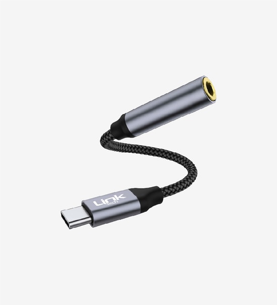 LinkTech LAC-A195 Type-C to 3.5mm Beyaz AUX Jakı Adaptörü - Mikrofon ve Kulaklık Uyumlu, Ultra Kompakt