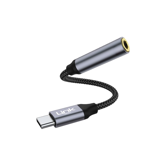 LinkTech A195 Gri Type-C to 3.5mm AUX Jak Dönüştürücü Adaptör (LAC-A195/GRAY) - Yüksek Çözünürlüklü Ses Aktarımı