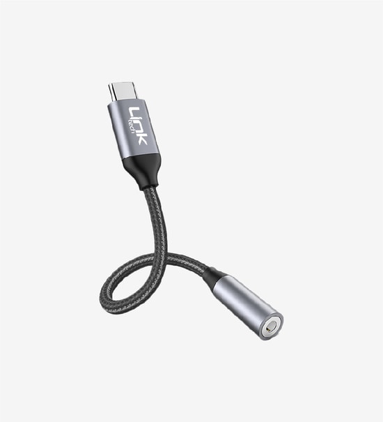 LinkTech A195 Gri Type-C to 3.5mm AUX Jak Dönüştürücü Adaptör (LAC-A195/GRAY) - Yüksek Çözünürlüklü Ses Aktarımı