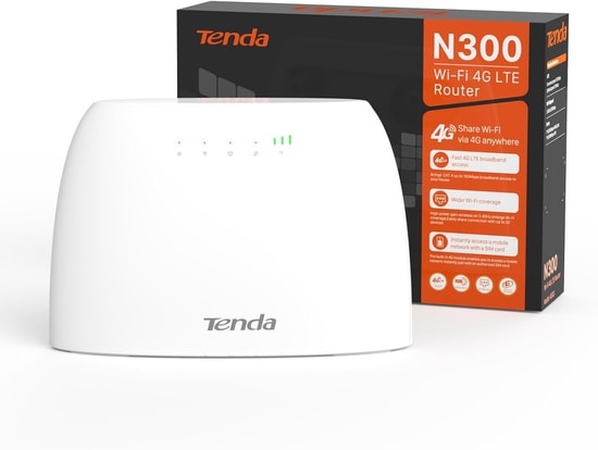 Tenda 4G03: N300 4G LTE Router - Sim Kartlı, Yüksek Hızlı Mobil WiFi Modem ve Ethernet Bağlantısı