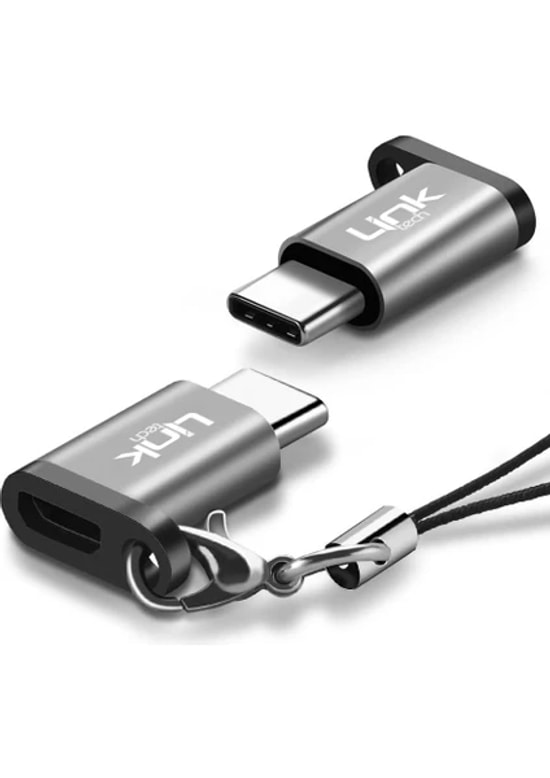 LinkTech O186 Mikro USB to Type-C Dönüştürücü Adaptör - Alüminyum Gövde, 2.4A Şarj Desteği