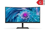 Philips 346E2CUAE/00 34" WQHD Curved VA Monitör - 3440x1440, 1ms, 100Hz, 300nit, 1500R, USB-C 65W PD, HDMI, DP, FreeSync