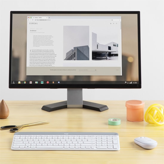 Logitech MK470 Beyaz İnce Tasarım Kablosuz Multimedya Klavye Mouse Seti (920-009436) - Türkçe Q Klavye, 1000Dpi