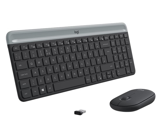 Logitech MK470 Siyah İnce Sessiz Kablosuz Klavye Mouse Seti (920-009435) - Türkçe Q Düzen, Minimalist Tasarım, 1000Dpi