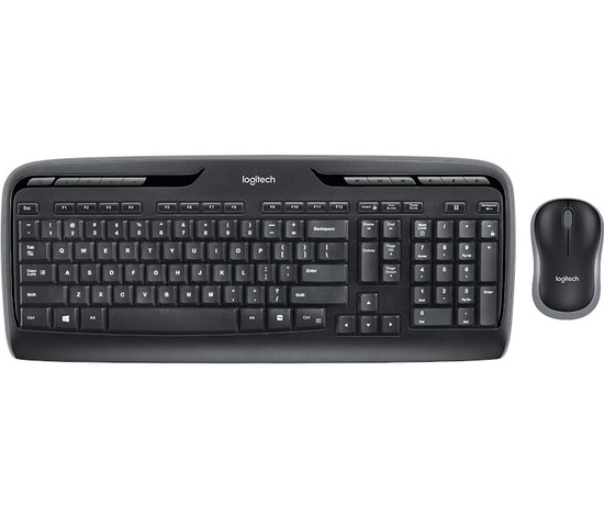 Logitech MK330 Kablosuz Türkçe Q Düzen Siyah Klavye ve Mouse Seti (920-003988) - Hızlı Erişim Tuşları, 800 DPI, AAA Pil