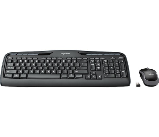 Logitech MK330 Kablosuz Türkçe Q Düzen Siyah Klavye ve Mouse Seti (920-003988) - Hızlı Erişim Tuşları, 800 DPI, AAA Pil
