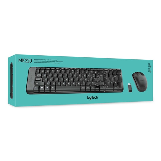 Logitech MK220 Siyah Kablosuz Türkçe Q Düzen Klavye Mouse Seti (920-003163) - Kompakt Tasarım, Uzun Pil Ömrü