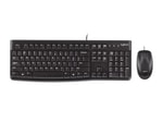 Logitech MK120 USB Kablolu Klavye Mouse Set (920-002560) - Türkçe Q Düzen, Optik 1000dpi, Sıvı Dökülmesine Dirençli