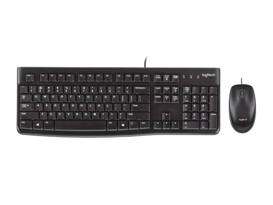 Logitech MK120 USB Kablolu Klavye Mouse Set (920-002560) - Türkçe Q Düzen, Optik 1000dpi, Sıvı Dökülmesine Dirençli