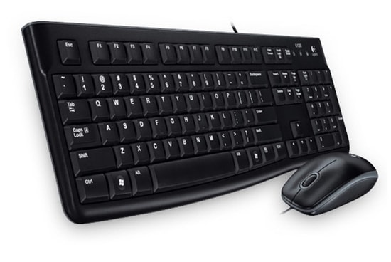 Logitech MK120 USB Kablolu Klavye Mouse Set (920-002560) - Türkçe Q Düzen, Optik 1000dpi, Sıvı Dökülmesine Dirençli