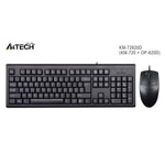 A4-Tech KM-72620D USB Kablolu Türkçe Q Düzen Siyah Klavye Mouse Set - 800dpi Optik Fare, 150cm USB Kablo, Lazer Baskı