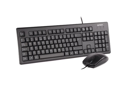 A4-Tech KM-72620D USB Kablolu Türkçe Q Düzen Siyah Klavye Mouse Set - 800dpi Optik Fare, 150cm USB Kablo, Lazer Baskı