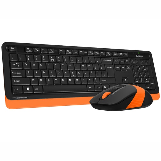 A4-Tech Fstyler FG1010-T Turuncu Kablosuz Türkçe Q Düzen Klavye Mouse Set - 2.4GHz, 2000dpi, 15m Menzil, Tak Çalıştır