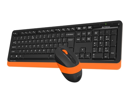 A4-Tech Fstyler FG1010-T Turuncu Kablosuz Türkçe Q Düzen Klavye Mouse Set - 2.4GHz, 2000dpi, 15m Menzil, Tak Çalıştır